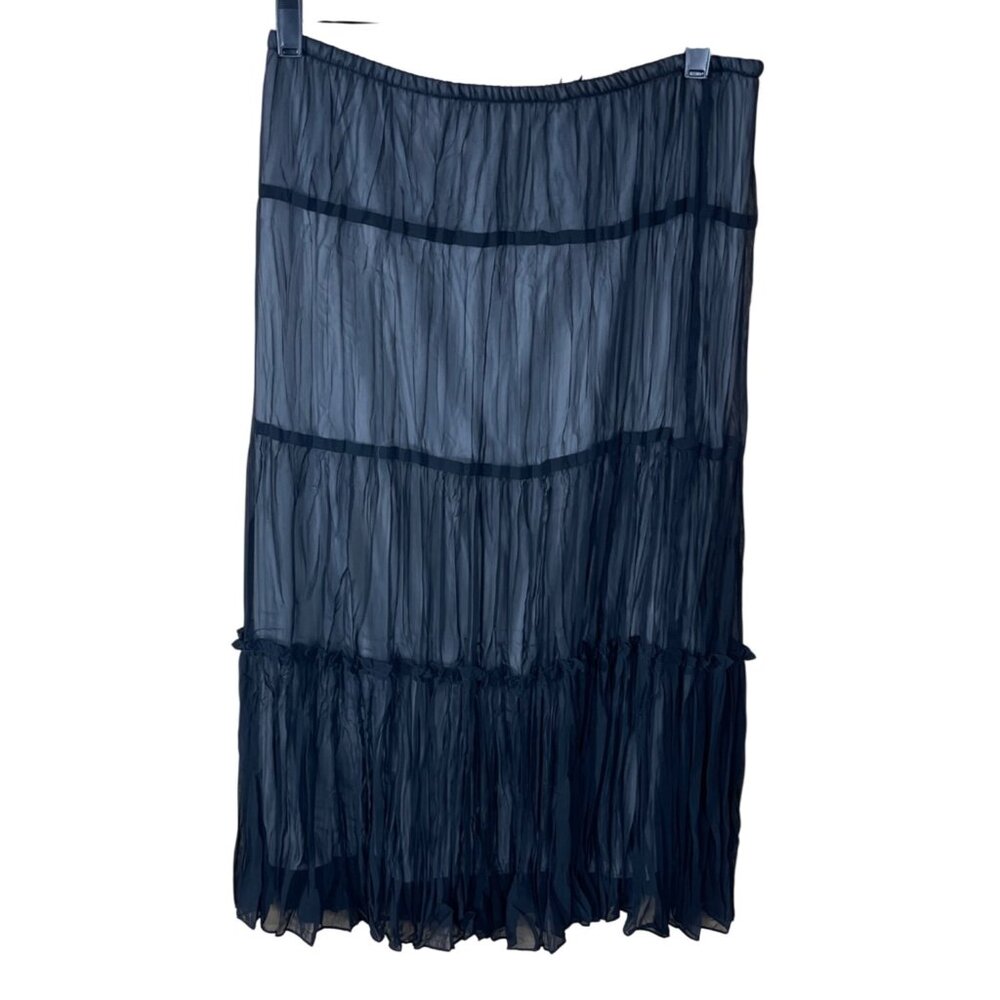 WHBM Skirt & Camisole Set Black Sheer Cocktail Size S Small - Picture 3 of 11